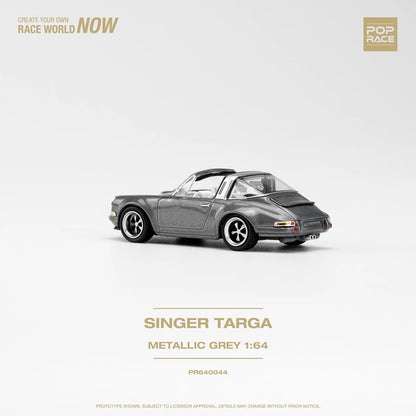 POP RACE 1/64 SINGER TARGA METALLIC GREY PR640044