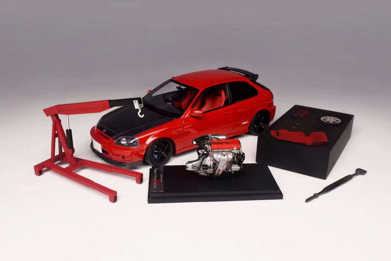 MotorHelix MH 1/18 Honda Civic Type R EK9-120 Red With Spoon SW388 🇨🇳 CHINA TOY EXPO EXCLUSIVE 🇨🇳