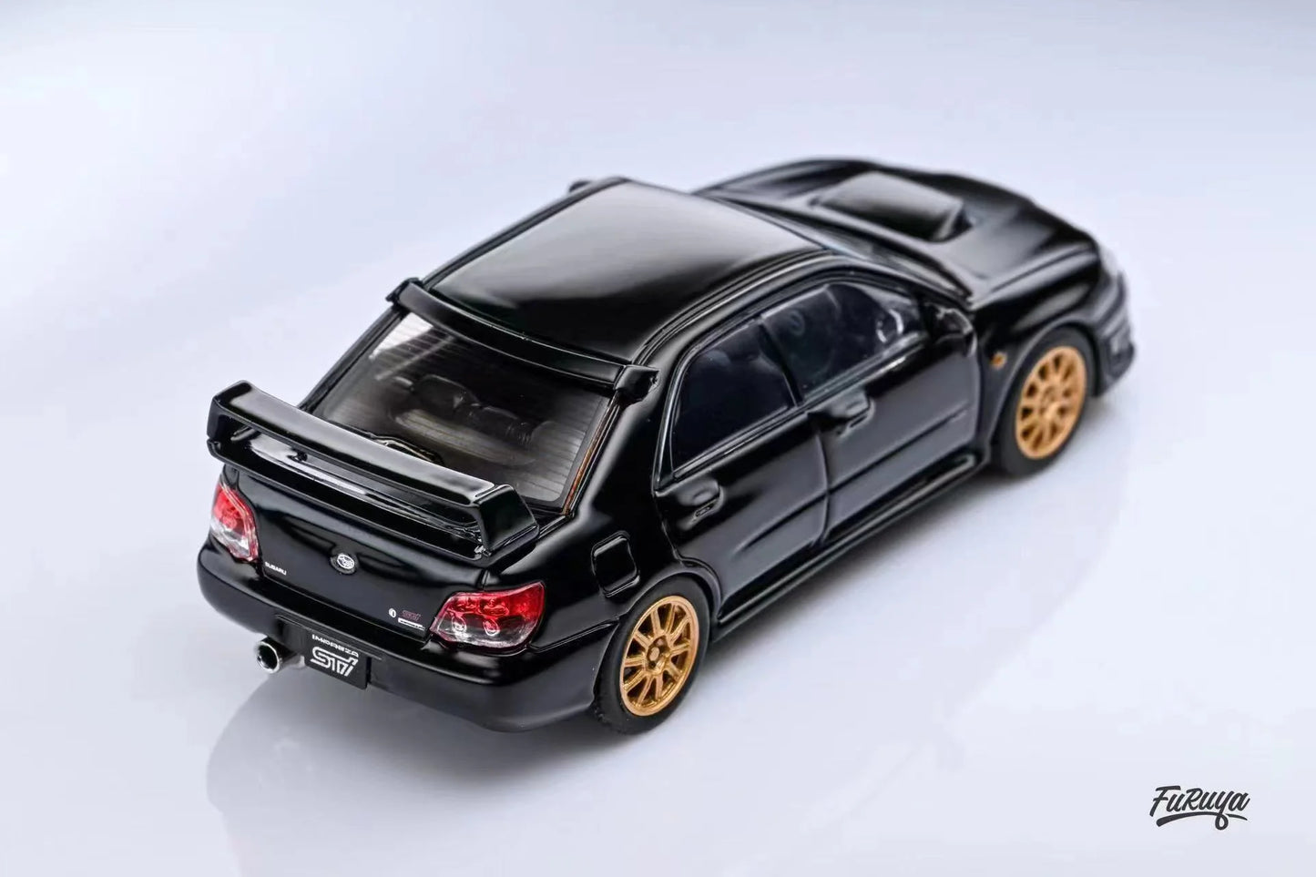 Furuya 1/64 Subaru Impreza WRX STi The 9th Generation Black Sedan Version