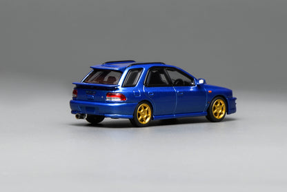 * PRE ORDER * MOTORHELIX 1/64 SUBARU IMPREZA WAGON WRX STI VERSION VI  CUSTOMIZED WORLD RALY BLUE MICA  M67101