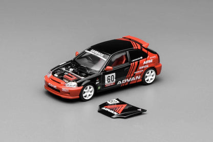 * PRE ORDER * MOTORHELIX 1/64 HONDA CIVIC TYPE R EK9 ADVAN LIVERY M65026