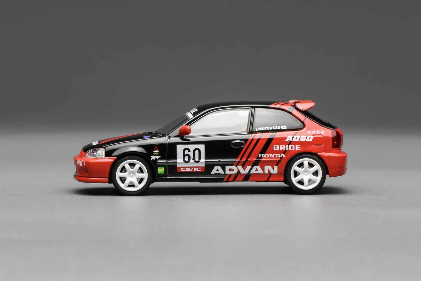 * PRE ORDER * MOTORHELIX 1/64 HONDA CIVIC TYPE R EK9 ADVAN LIVERY M65026