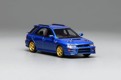 * PRE ORDER * MOTORHELIX 1/64 SUBARU IMPREZA WAGON WRX STI VERSION VI  CUSTOMIZED WORLD RALY BLUE MICA  M67101