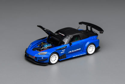MOTORHELIX 1/64 HONDA S2000 J'S Racing Apex Blue Pearl M65152
