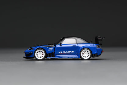 MOTORHELIX 1/64 HONDA S2000 J'S Racing Apex Blue Pearl M65152
