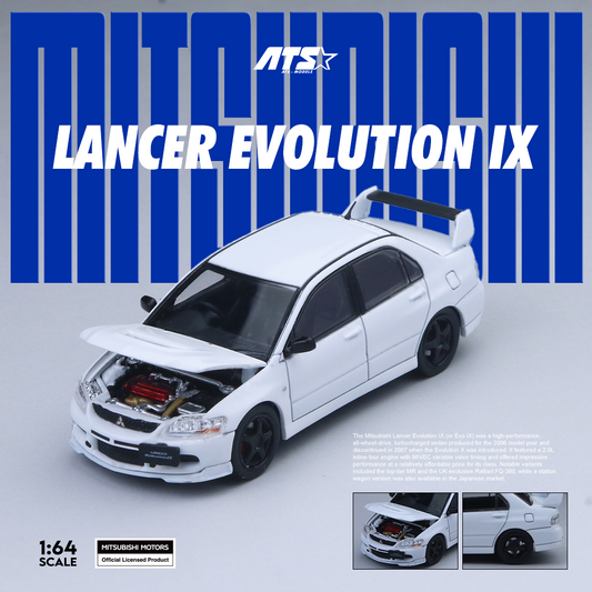 ATS 1/64 MITSUBISHI LANCER EVOLUTION IX PEARL WHITE - ATS880803