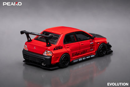 * PRE ORDER * PEAKO 1/64 Mitsubishi Lancer Evolution IX VARIS Widebody Modified Version Red