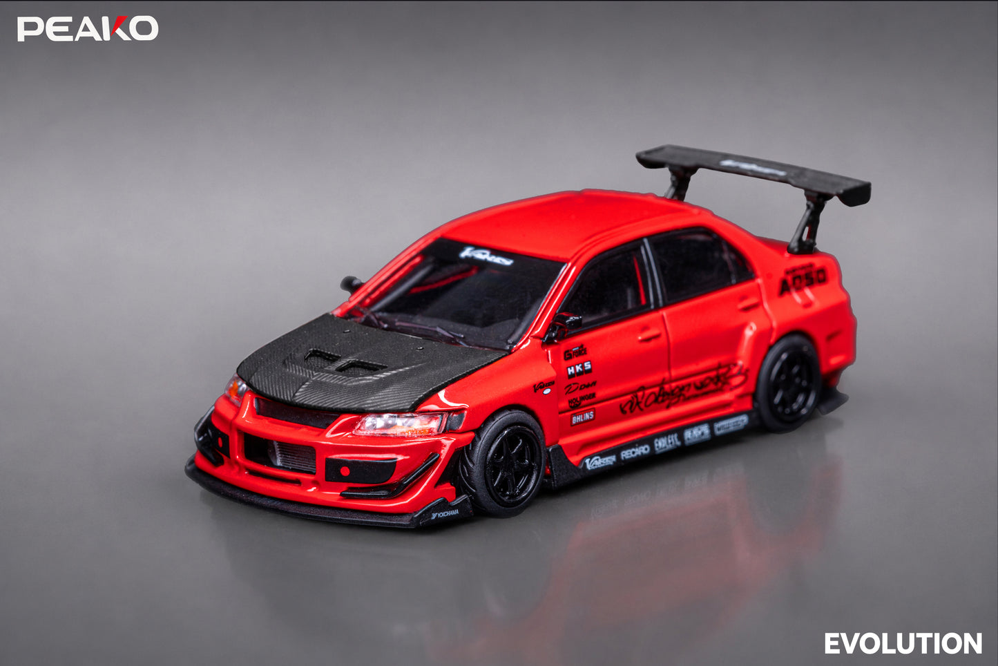 * PRE ORDER * PEAKO 1/64 Mitsubishi Lancer Evolution IX VARIS Widebody Modified Version Red
