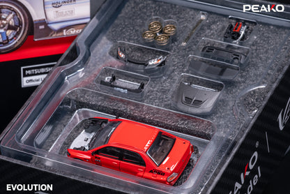 * PRE ORDER * PEAKO 1/64 Mitsubishi Lancer Evolution IX VARIS Widebody Modified Version Red