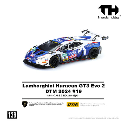 * PRE ORDER * Trence Hobby 1/64 Lamborghini Huracan GT3 EVO2 Blue-White 19# DTM 2024