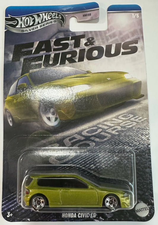 Hot Wheels Silver Series Racing Course Honda Civic EG Fast & Furious