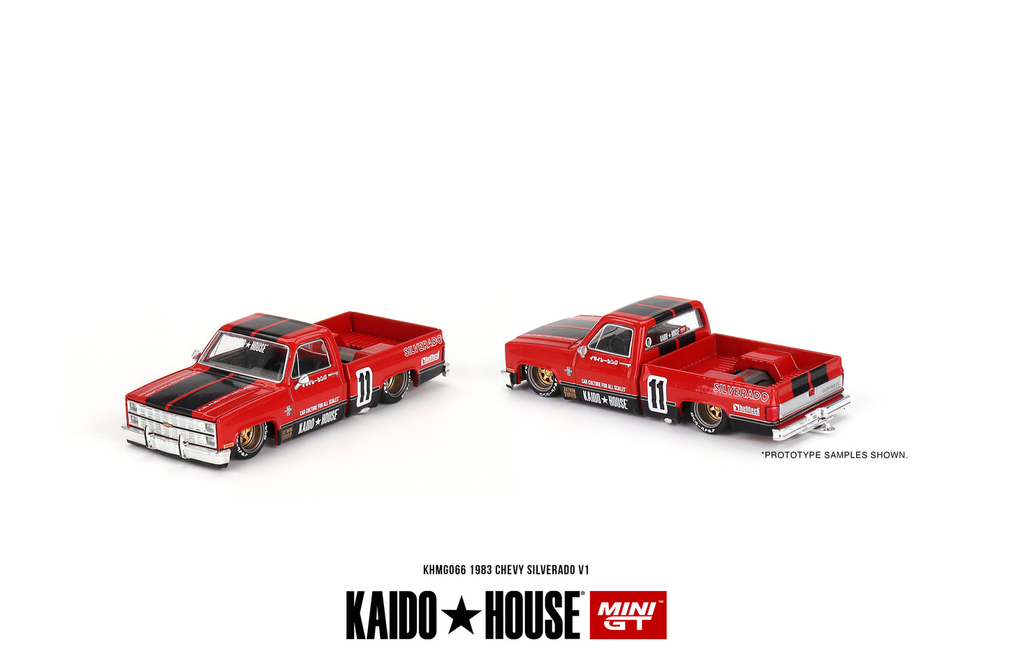 * PRE ORDER * [ Kaido House x MINI GT ] Chevrolet Silverado KAIDO V1 KHMG066