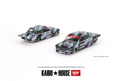 * PRE ORDER * [ Kaido House x MINI GT ] Datsun 510 Pro Street HKS V1 KHMG068