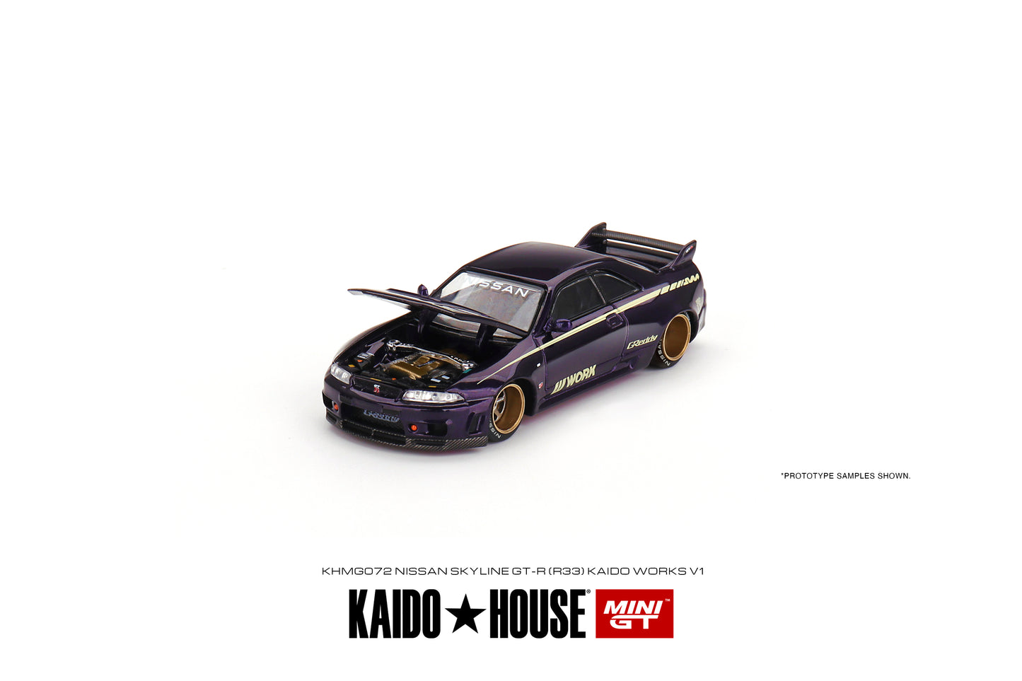 * PRE ORDER * [ Kaido House x MINI GT ] Nissan Skyline GT-R (R33) Kaido Works V1 KHMG072