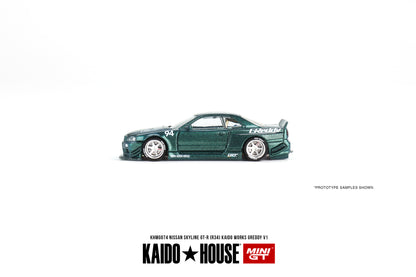 * PRE ORDER * [ Kaido House x MINI GT ] Nissan Skyline GT-R (R34) Kaido Works GReddy V1 KHMG074
