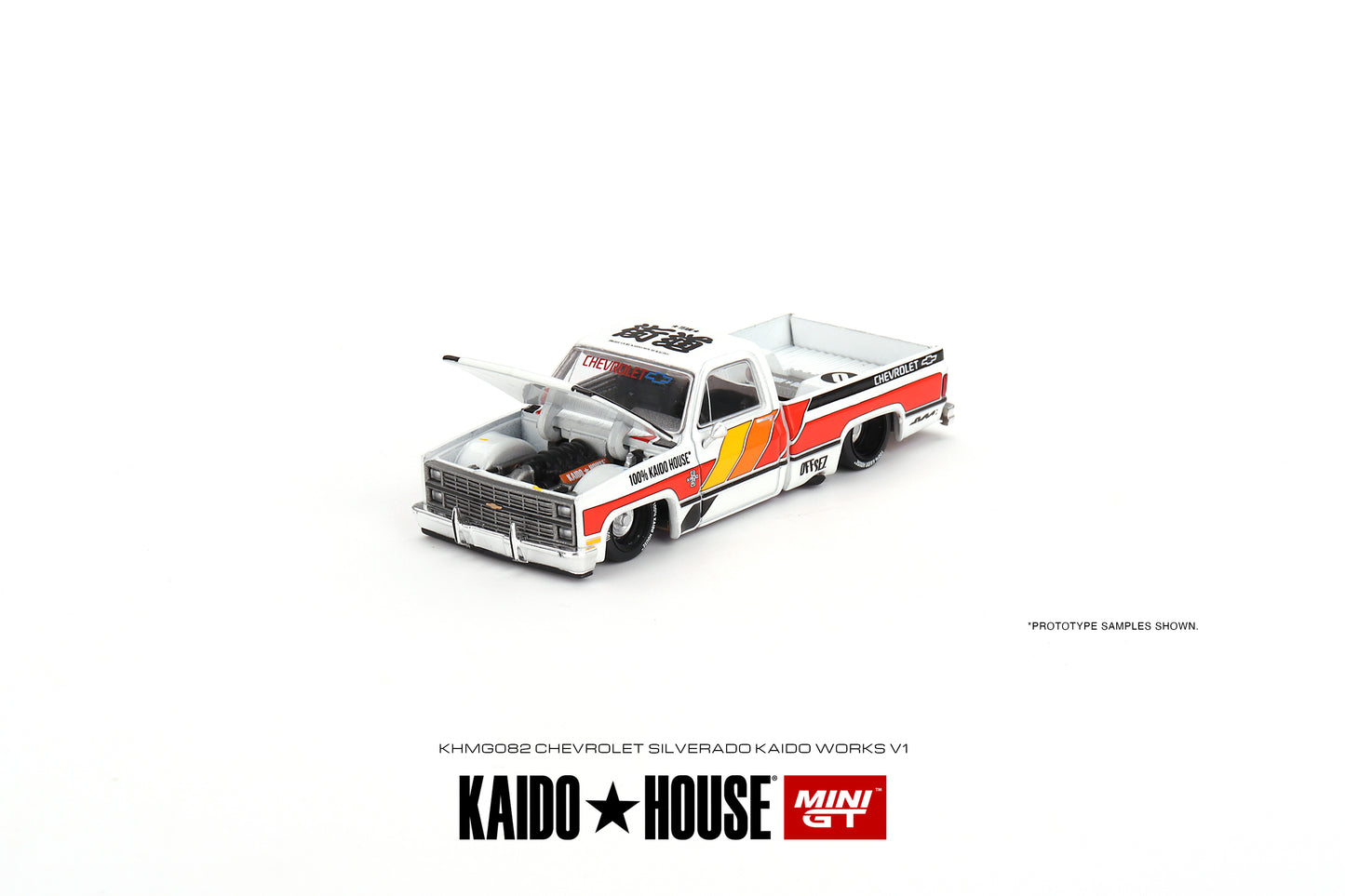 * PRE ORDER * [ Kaido House x MINI GT ] Chevrolet Silverado KAIDO WORKS V1 KHMG082