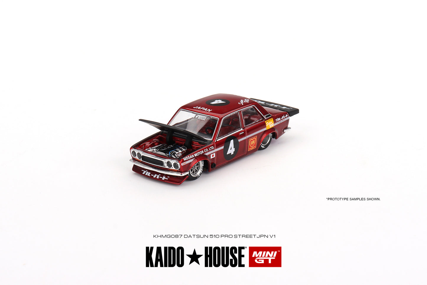 * PRE ORDER * [ Kaido House x MINI GT ] Datsun 510 Pro Street JPN V1 KHMG087