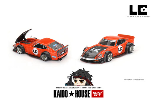 * PRE ORDER * [ Kaido House x MINI GT ] Nissan Fairlady Z Kaido GT 'ORANGE BANG' Larry Chen V1 KHMG100