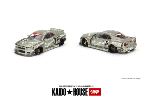 * PRE ORDER * [ Kaido House x MINI GT ] Nissan Skyline GT-R (R34) Kaido Works V4 KHMG103