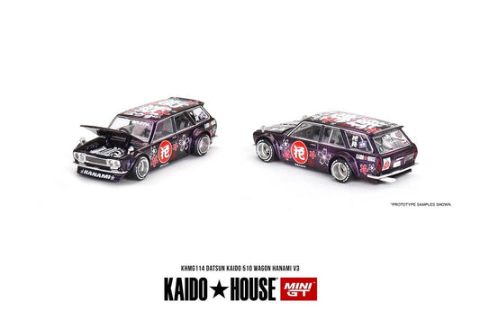 MINI GT X KAIDO HOUSE 1/64 Magic Purple Datsun KAIDO 510 Wagon Hanami V3 KHMG114