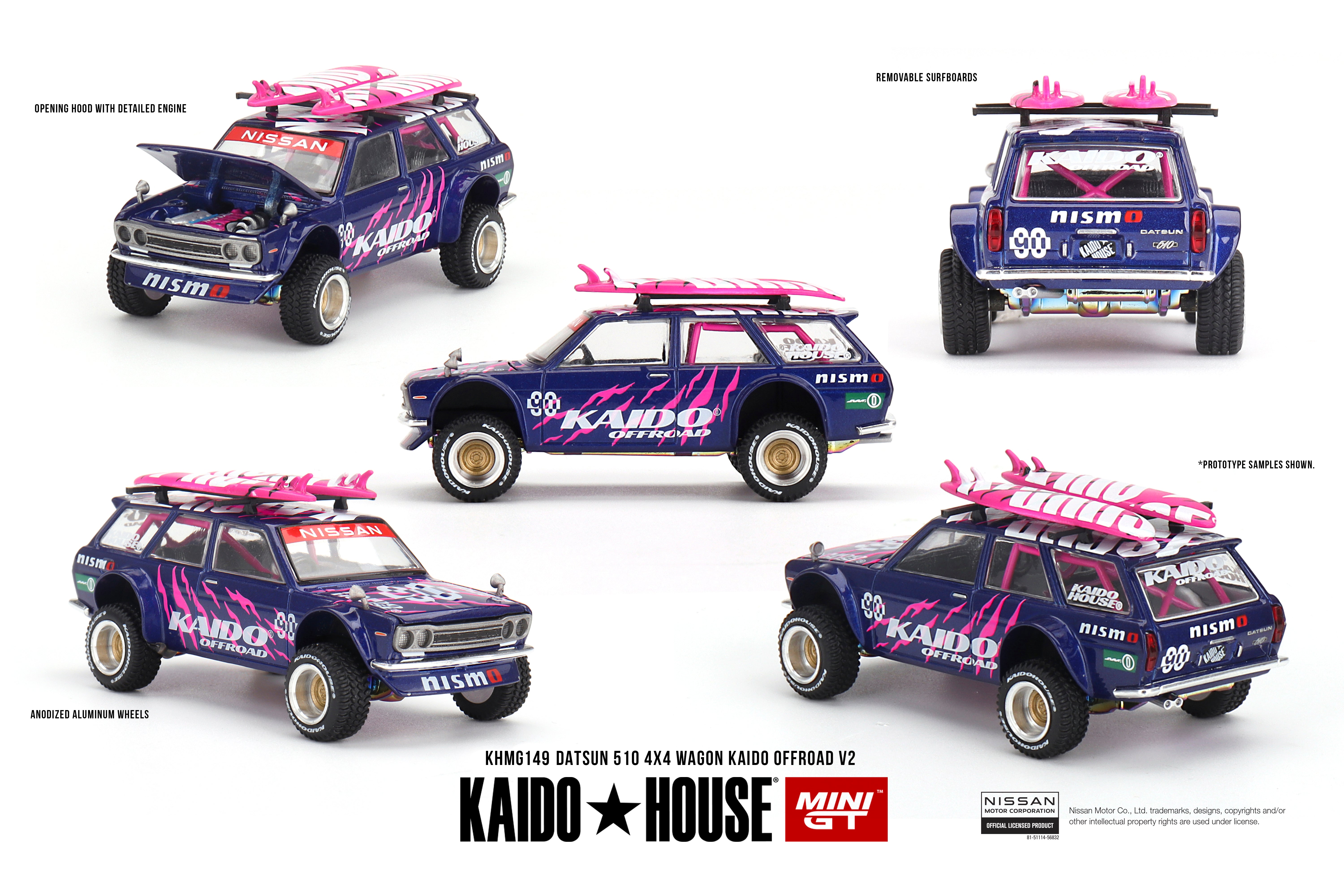 Kaido House x MINI GT ] Datsun 510 4x4 Wagon Kaido Offroad