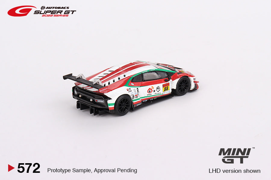 MINI GT #572 "Lamborghini Huracán GT3 EVO #88 JLOC 2022 Super GT Series  - Japan Exclusive"