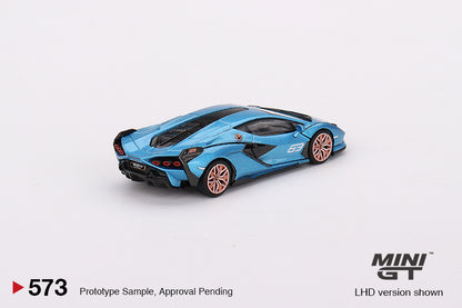 * PRE ORDER * MINI GT #573 Lamborghini Sián FKP 37  Ble Aegir (LHD)