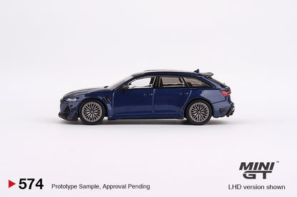 * PRE ORDER * MINI GT #574 Audi ABT RS6-R Navarra Blue Metallic (LHD)