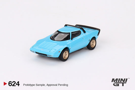 MINI GT #624 1/64 Lancia Stratos HF Stradale Azzuro Chiaro (LHD)