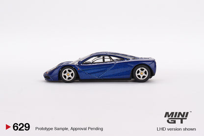 MINI GT #629 McLaren F1 Cobalt Blue LHD