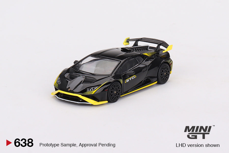 * PRE ORDER * MINI GT #638 1/64 Lamborghini Huracán STO Nero Noctis (RHD)