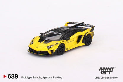MINI GT #639 1/64 Lamborghini LB-Silhouette WORKS  Aventador GT EVO Yellow (RHD)