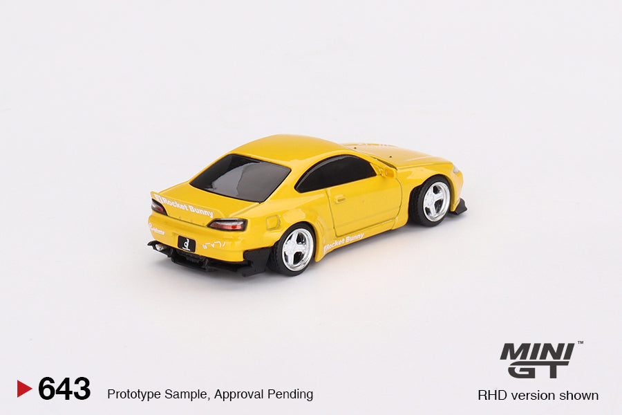 * PRE ORDER * MINI GT #643 1/64 Nissan Silvia (S15) Rocket Bunny  Bronze Yellow (RHD)