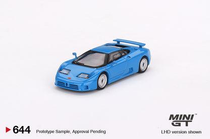 MINI GT #644 1/64 Bugatti EB110 GT Blu Bugatti (LHD)