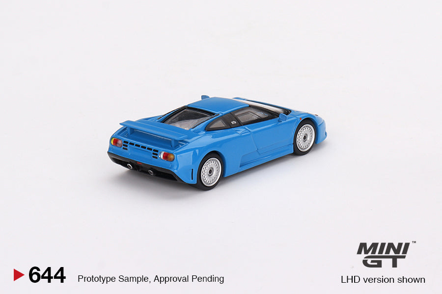 * PRE ORDER * MINI GT #644 1/64 Bugatti EB110 GT Blu Bugatti (LHD)