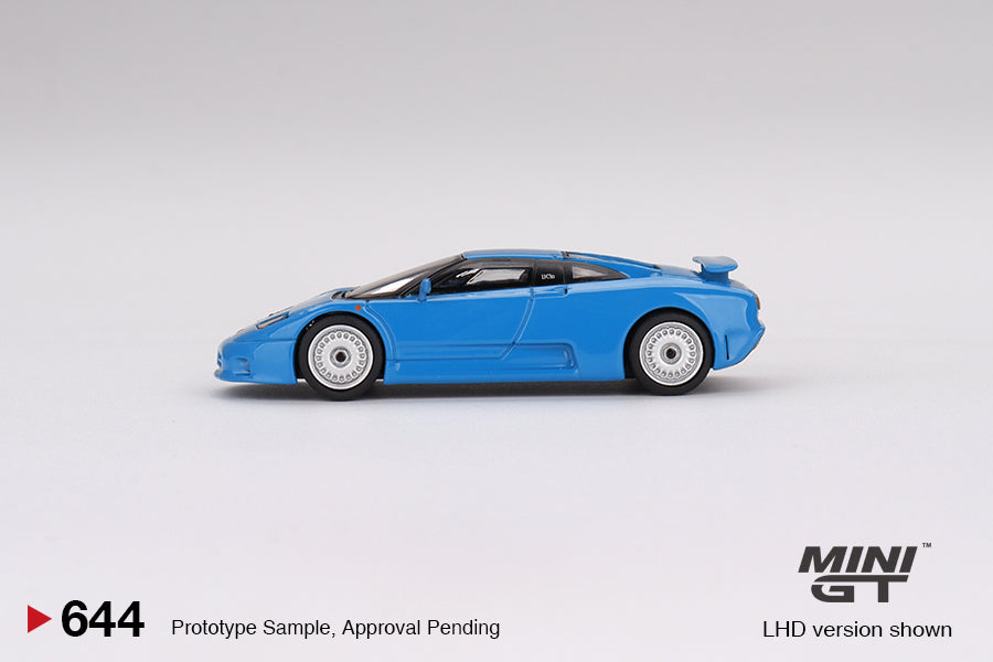 * PRE ORDER * MINI GT #644 1/64 Bugatti EB110 GT Blu Bugatti (LHD)