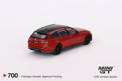 * PRE ORDER * MINI GT #700 1/64 BMW M3 Competition Touring (G81) Toronto Red Metallic ( RHD )
