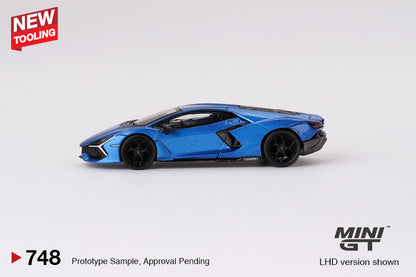 * PRE ORDER * MINI GT #748 1/64 Lamborghini Revuelto Blu Eleos (RHD)