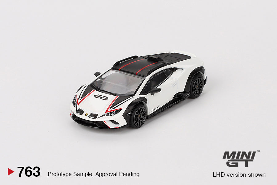 * PRE ORDER * MINI GT #763 1/64 Lamborghini Huracán Sterrato Bianco Asopo (RHD)