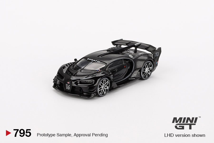 * PRE ORDER * MINI GT #795 1/64 Bugatti Vision Gran Turismo Black  (LHD)