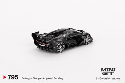 * PRE ORDER * MINI GT #795 1/64 Bugatti Vision Gran Turismo Black  (LHD)