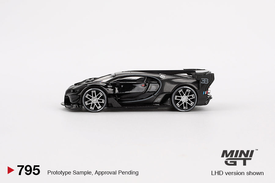 * PRE ORDER * MINI GT #795 1/64 Bugatti Vision Gran Turismo Black  (LHD)