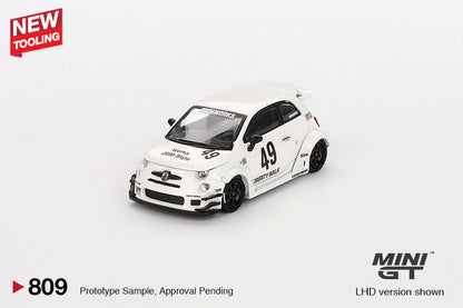 * PRE ORDER * MINI GT #809 1/64 LB-WORKS x Abas Works ABARTH 595 Gara White (LHD)