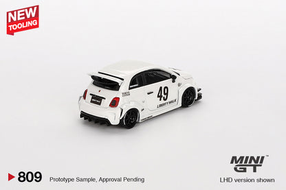 * PRE ORDER * MINI GT #809 1/64 LB-WORKS x Abas Works ABARTH 595 Gara White (LHD)