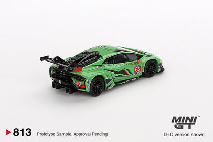 * PRE ORDER * MINI GT #813 1/64  "Lamborghini Huracán GT3 EVO2 #63 Iron Lynx IMSA 2023  Daytona 24 Hrs." (LHD)