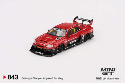 * PRE ORDER * MINI GT #843 1/64 Nissan LB-ER34 Super Silhouette SKYLINE Red/Black (RHD)