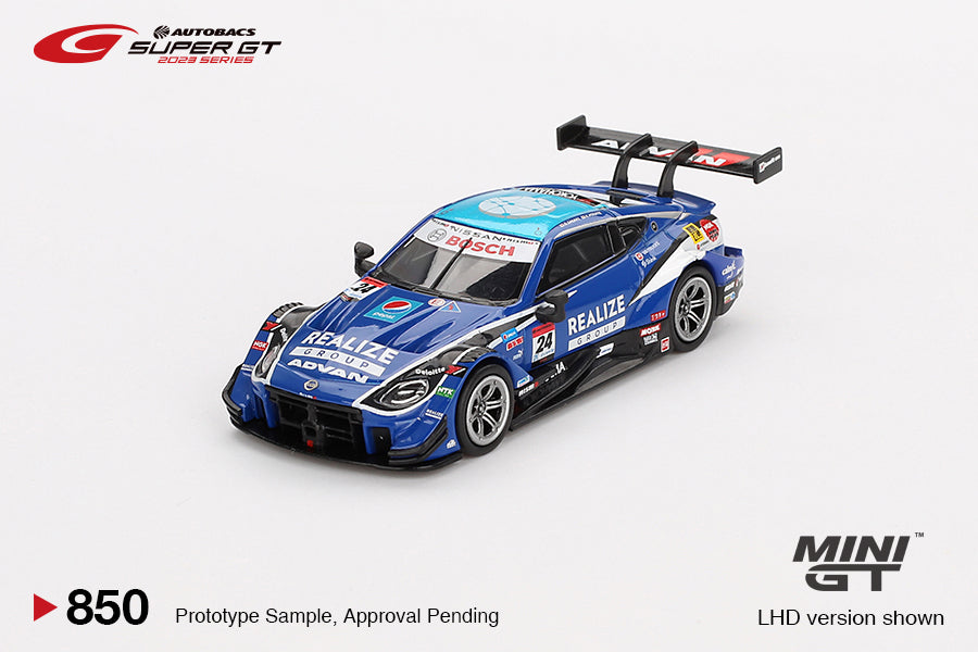 * PRE ORDER * MINI GT #850  "Nissan Z GT500 #24 ""REALIZE CORPORTATION ADVAN Z""     KONDO RACING 2023 SUPER GT SERIES / SUPER GT