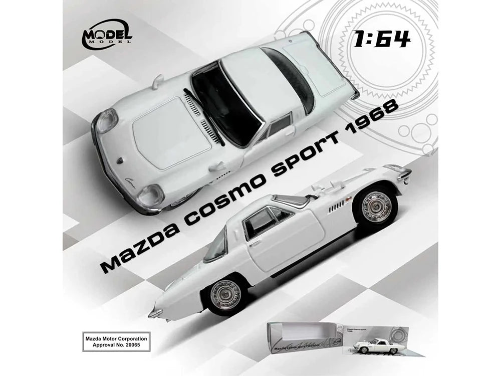 MODELMODEL 1/64 1968 Mazda 110 S Cosmo Sport RHD WHITE