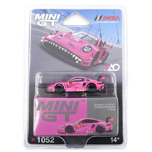 MINI GT #1052 1/64 Porsche 911 GT3 R #77 AO Racing 2024 IMSA Road America * BLISTER PACK *