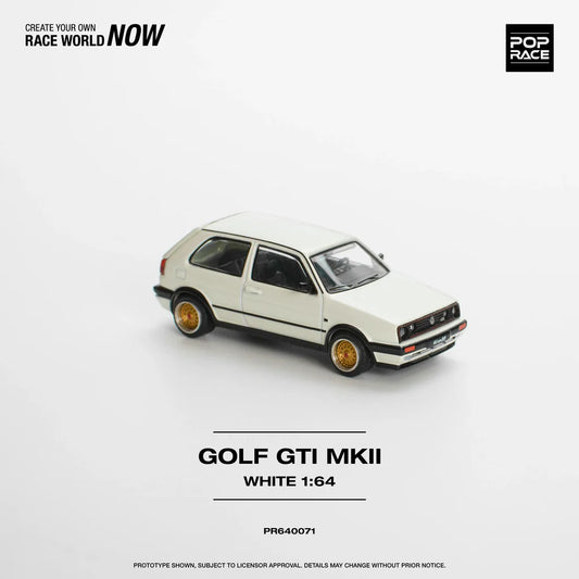 POP RACE 1/64 Volkswagen Golf GTI MK2 White PR640071